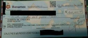 cheque pago