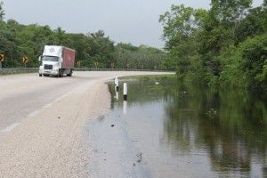 Inundación parcial de vía federal2