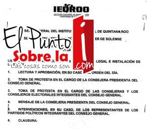 Orden del día de sesión